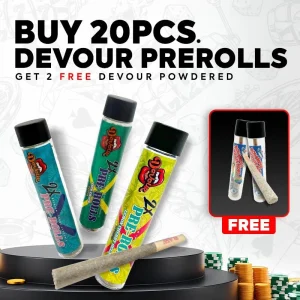 Buy 20PCS Devour Prerolls Get 2 Free Devour Powdered