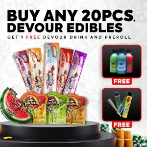 Buy Any 20PCS Devour Edibles Get 1 Free Devour Drink And Preroll